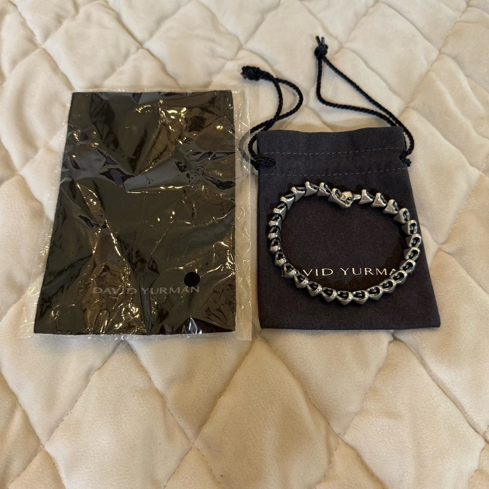 David Yurman Armory Link Bracelet 9.7mm Sterling Silver with Pouch